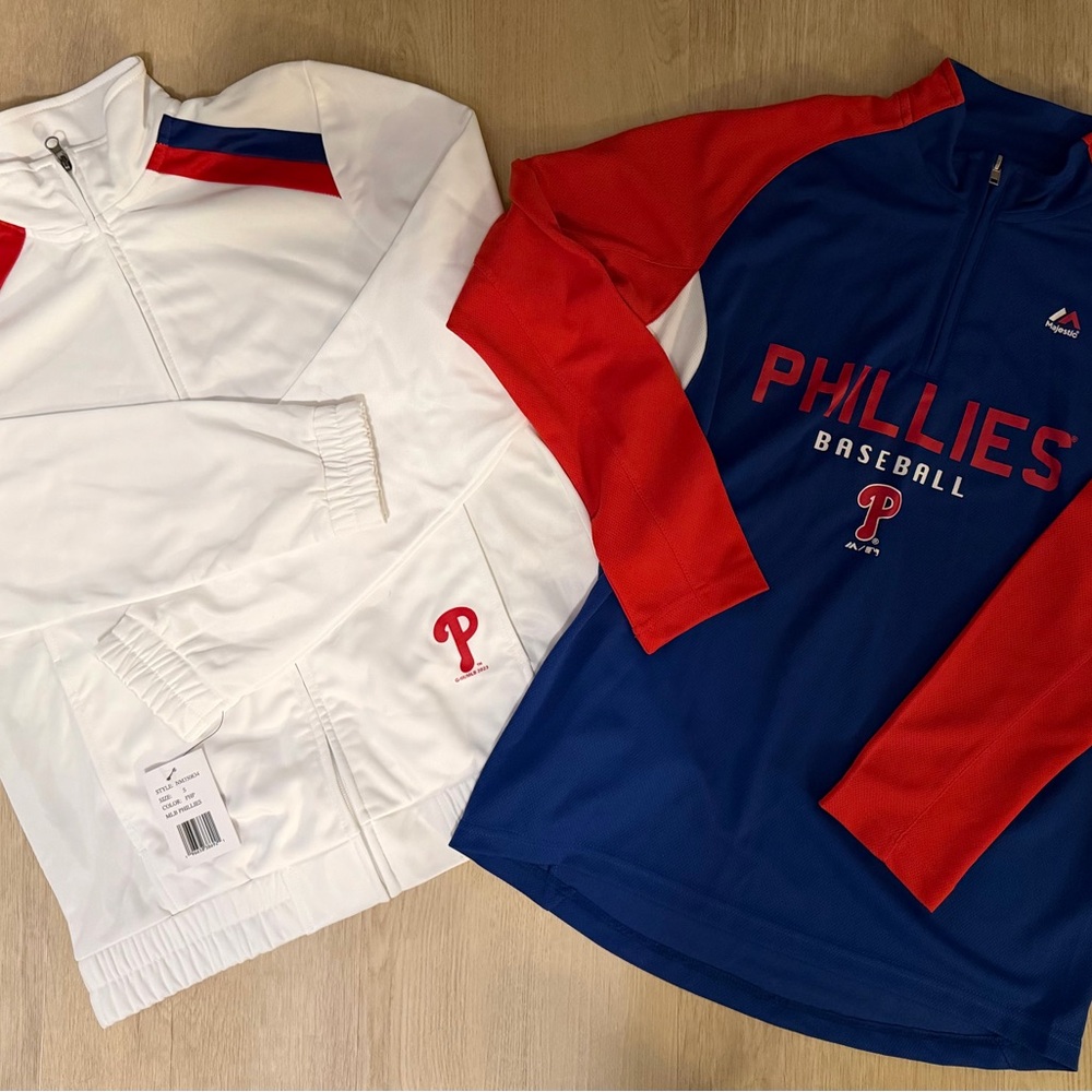 Phillies Sweatshirts - Blue, Red, and White